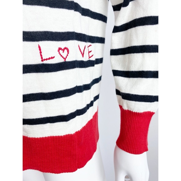 Chaser Black & White Striped Garden Knit Sweater - Picture 7 of 11